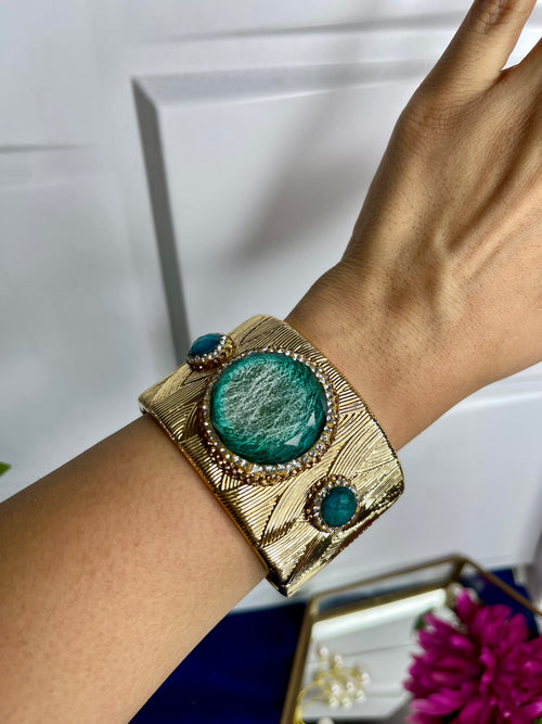 Emerald Luxe Statement Cuff