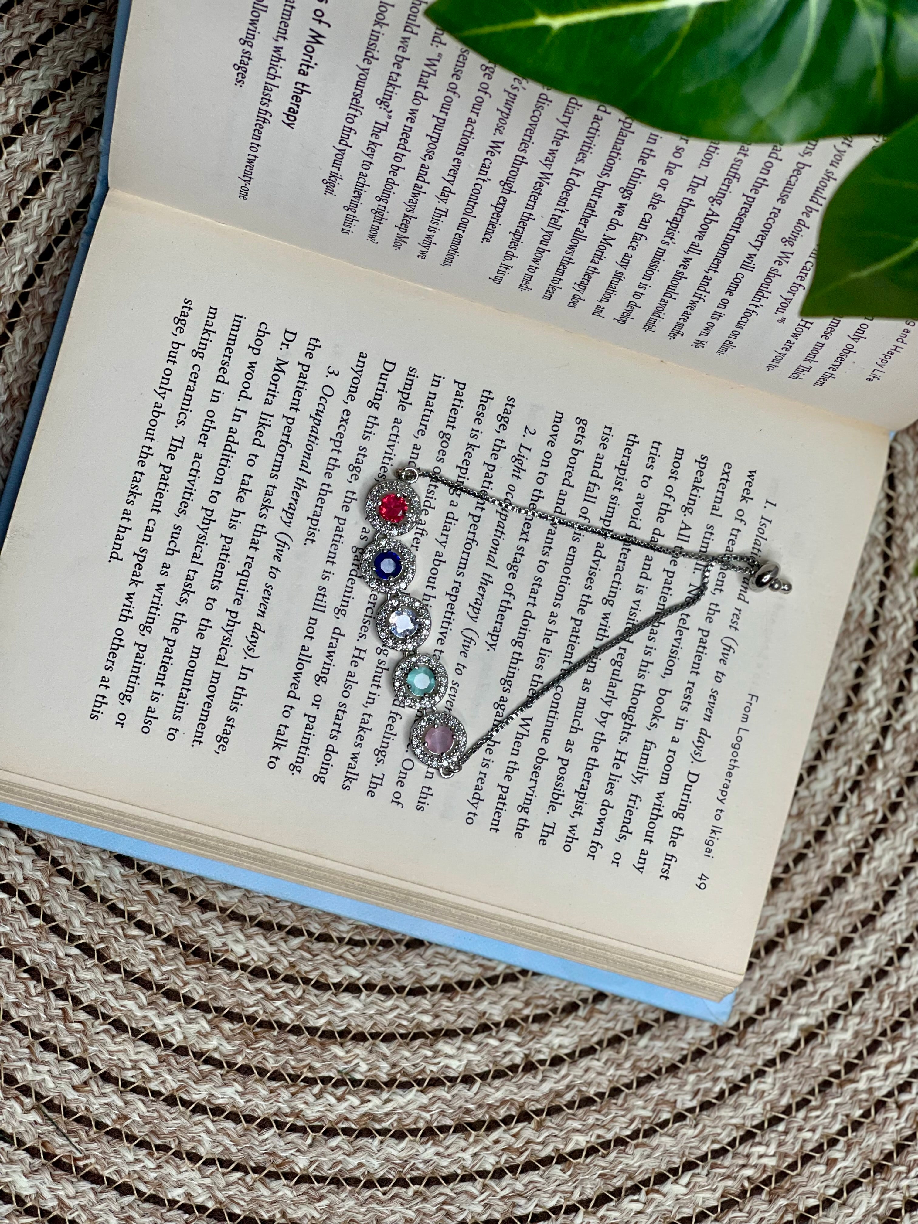 Multicolor Crystal Charm Bracelet
