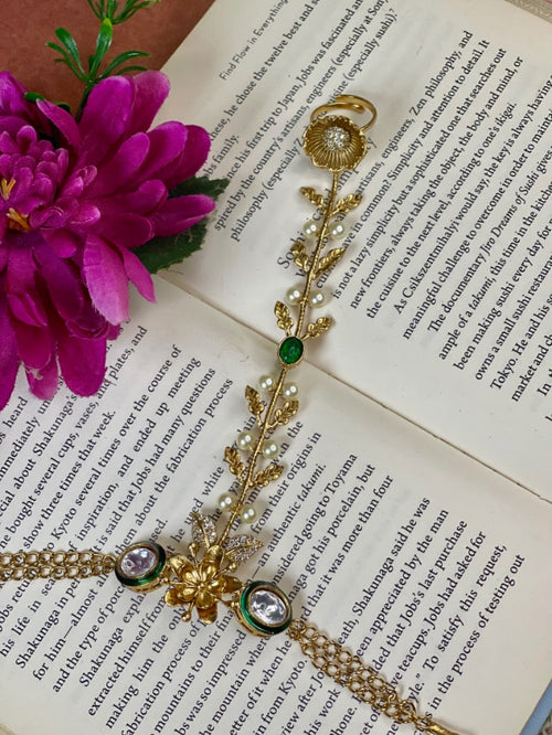 Emerald Floral Pearl Hathphool