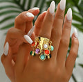 Multicolor Stones Statement Ring
