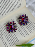Red Daisy Studs