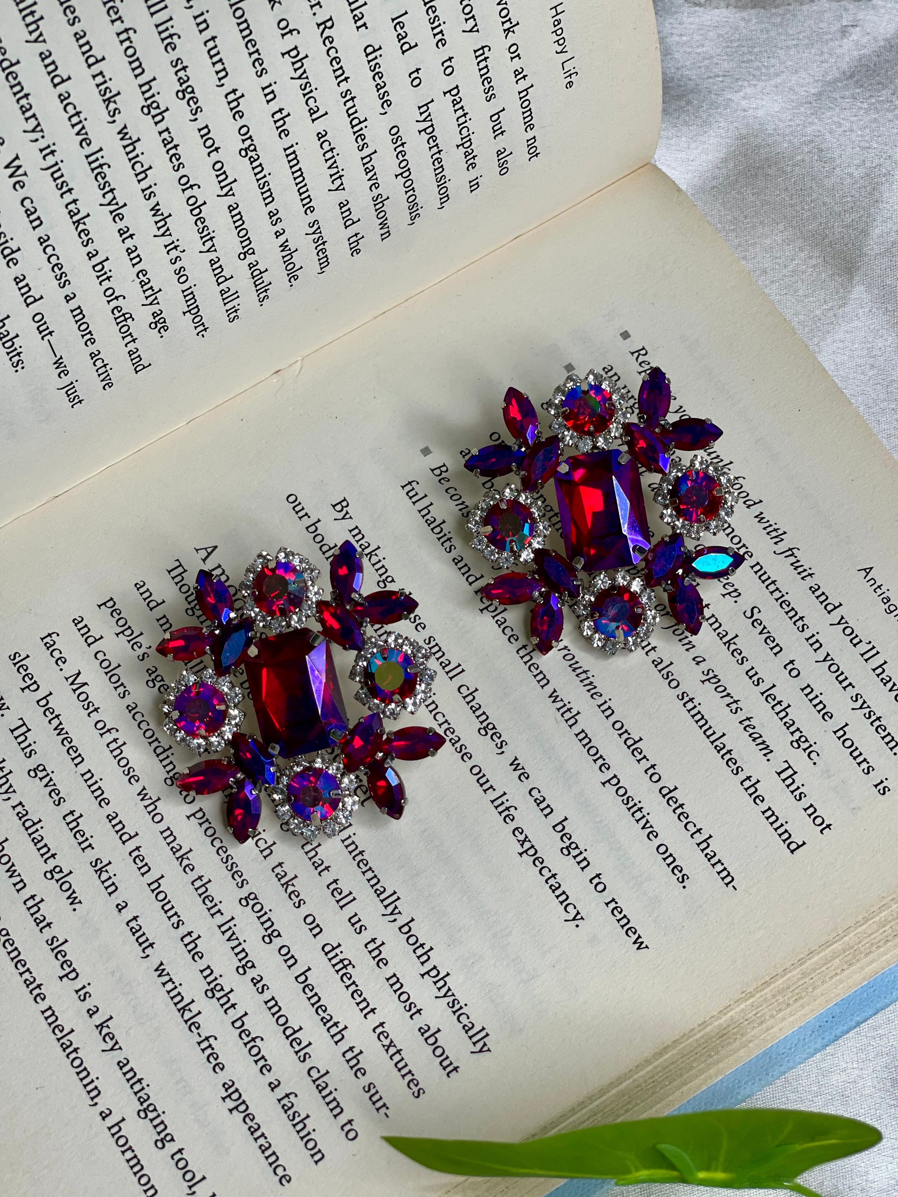 Red Daisy Studs