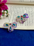 Iridescent Butterfly Statement Earrings
