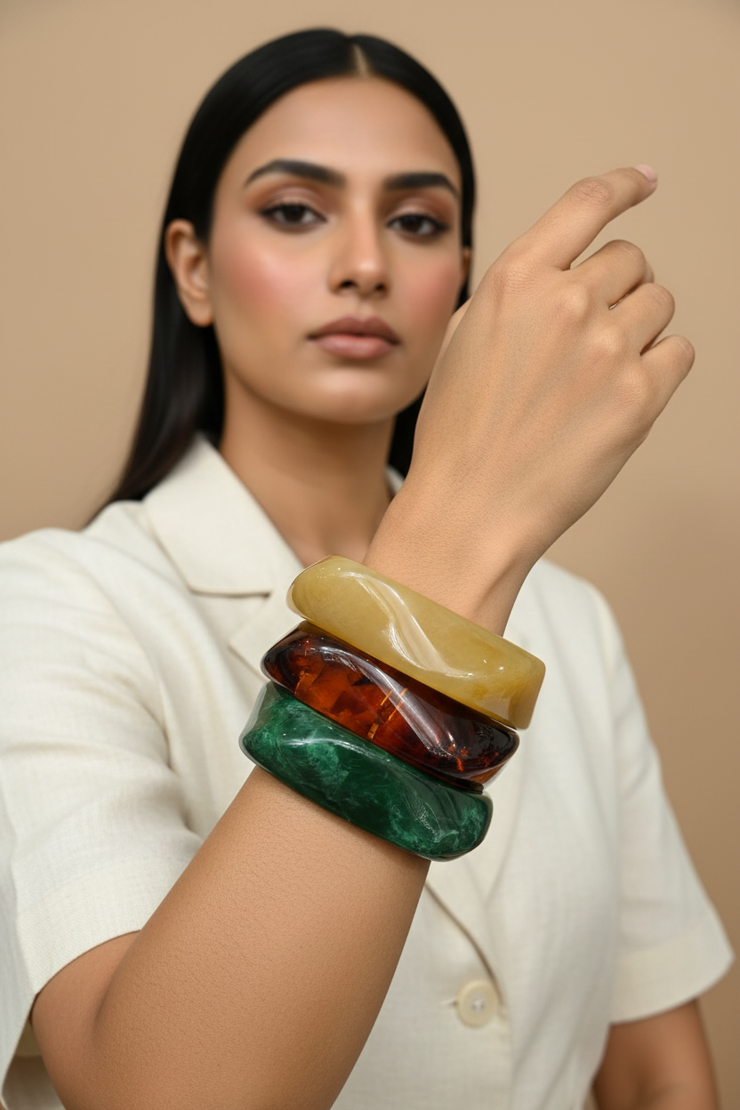 Amber Resin Bangle