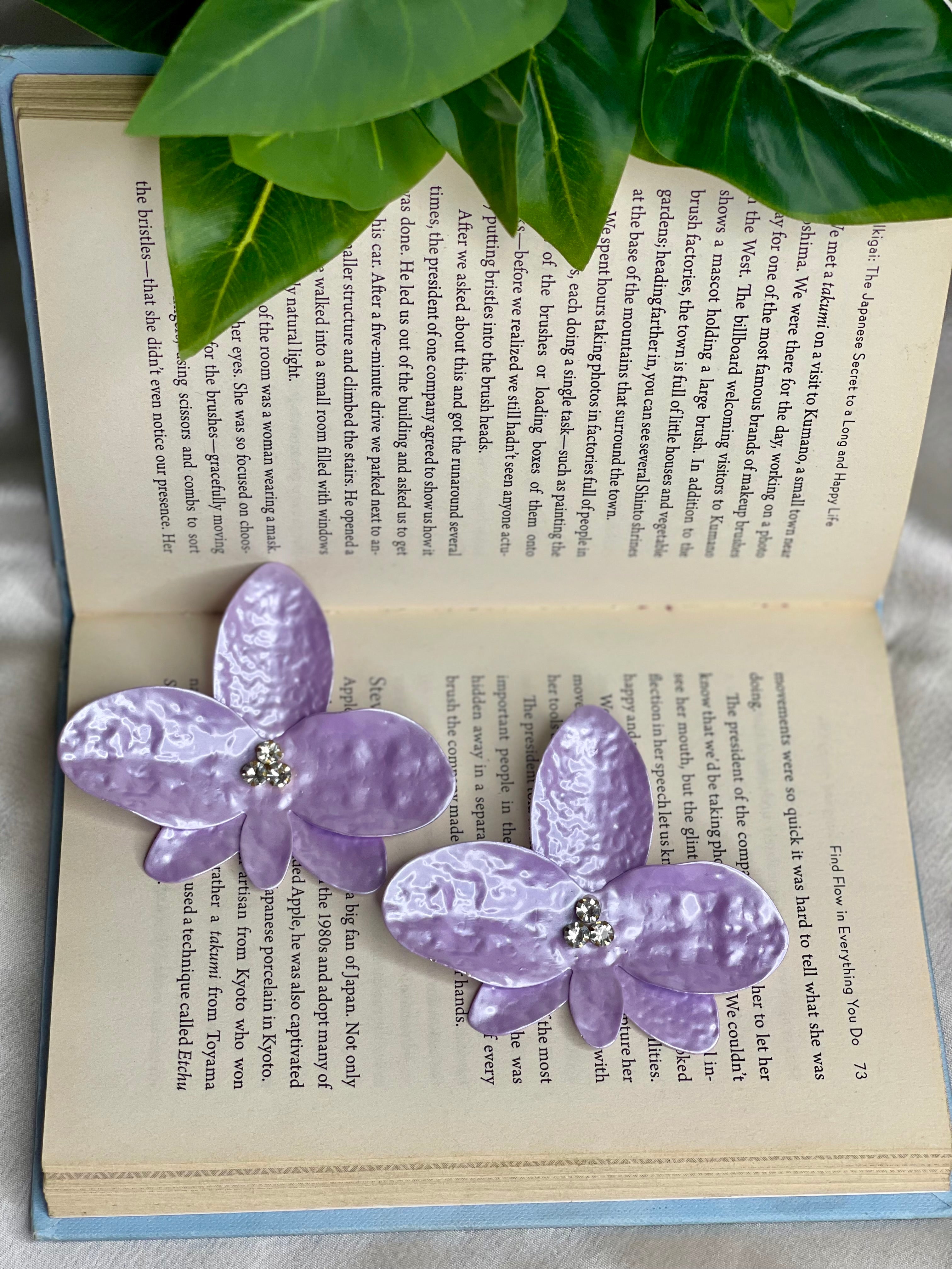 Lavender Bloom Statement Earrings