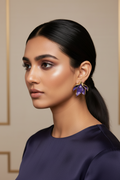 Lavender Green Bloomy Earrings
