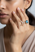 Blue Humming bird Ring