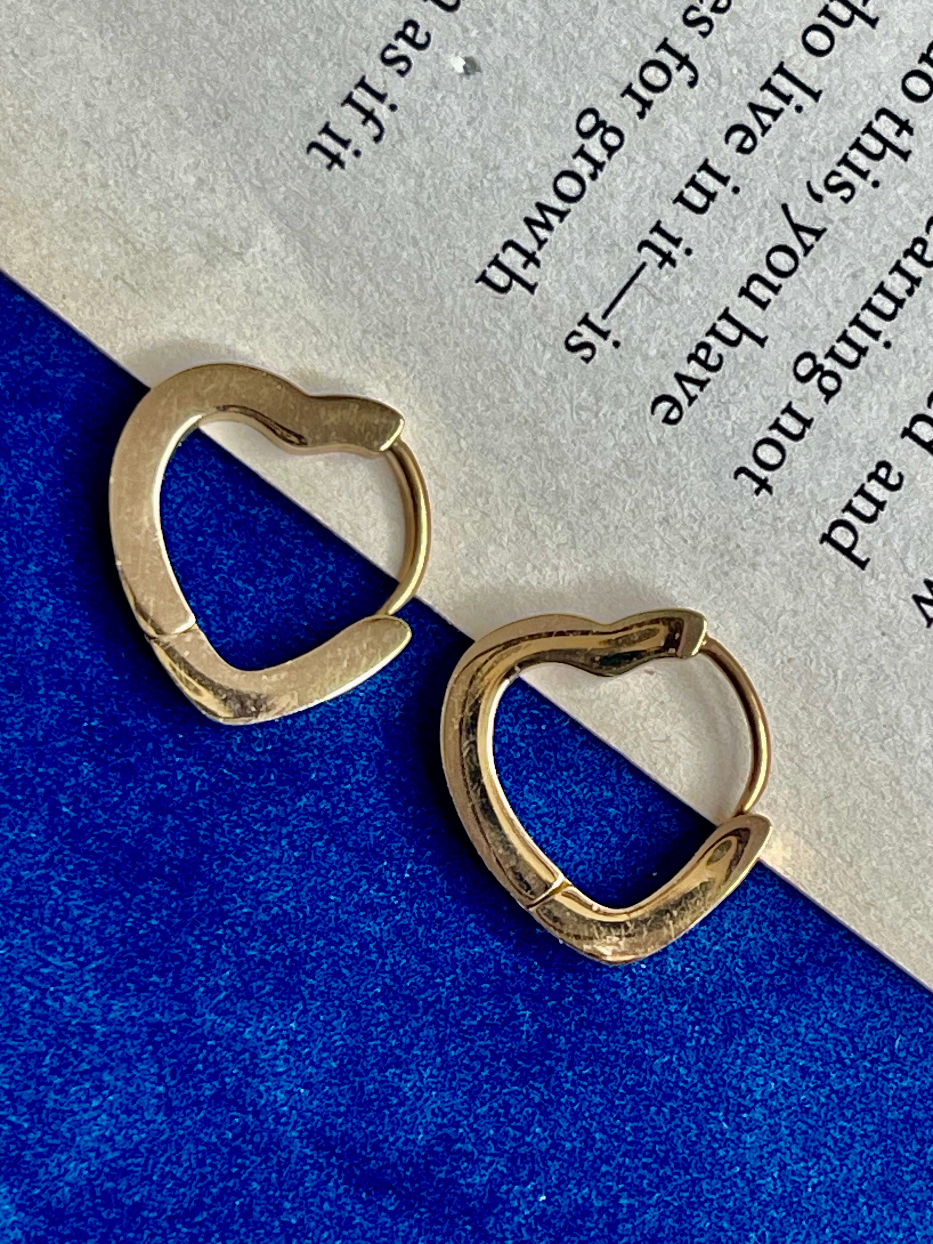 Golden Heart Studs