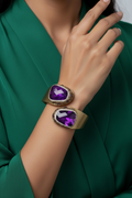 Violet Gold Gemstone Handcuff