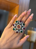 Oxidised Chandrika Ring