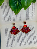 Red Aura Drop Earrings