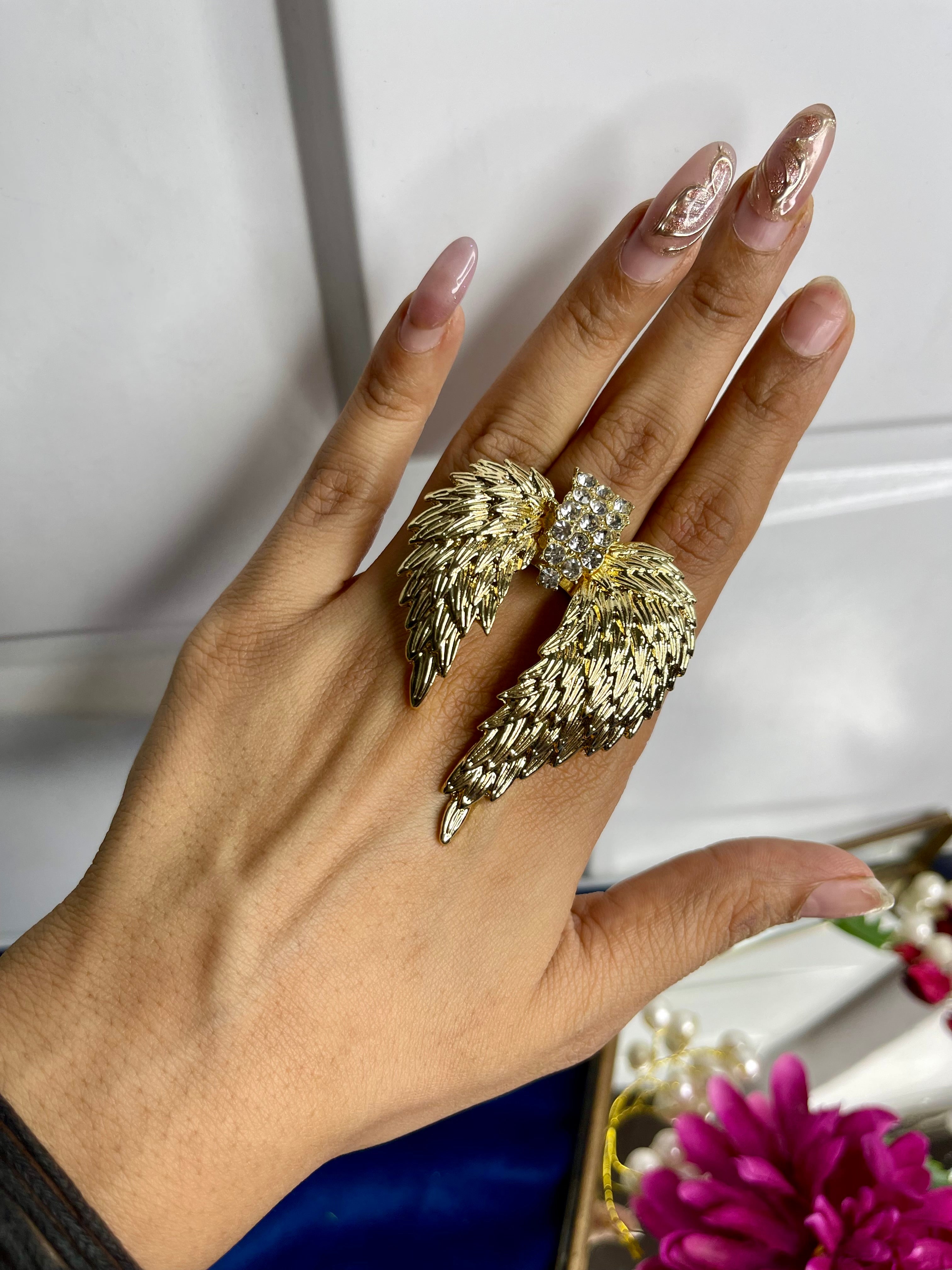Angel Wing Statement Ring