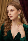 ⁠Emerald Gul Kashmiri Dejhoor Earrings