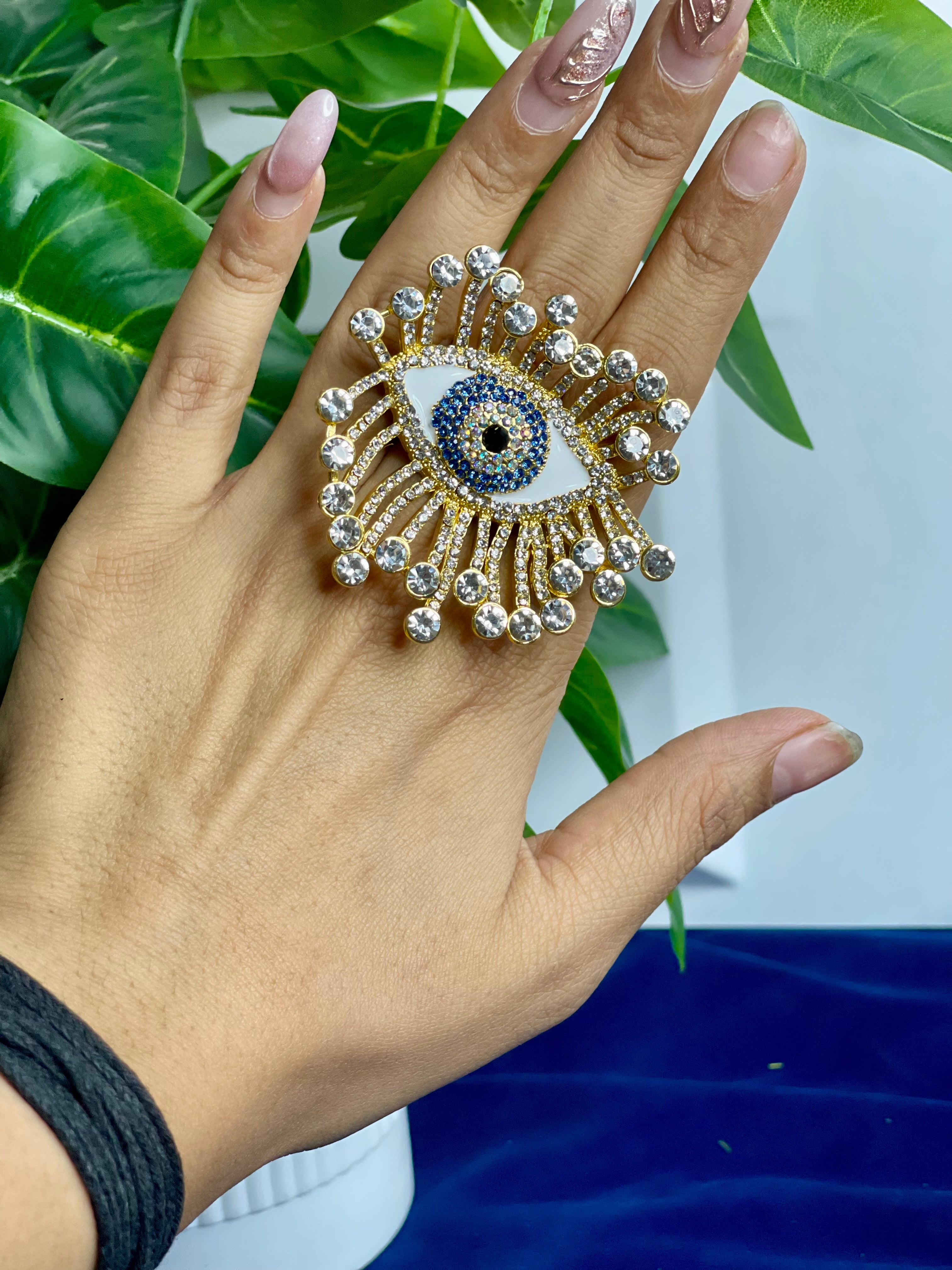 Evil eye Luxe Statement Ring