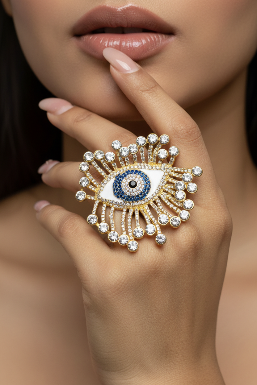 Evil eye Luxe Statement Ring