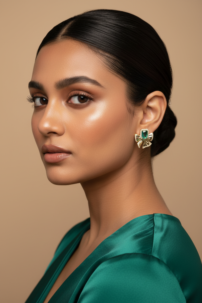 Bow Spark Stud Earrings