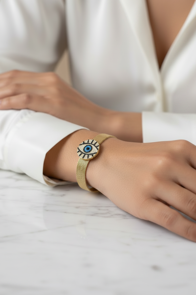 Evil Eye Adjustable Glow Bracelet