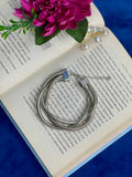 Silver Coil Statement Bracelet
