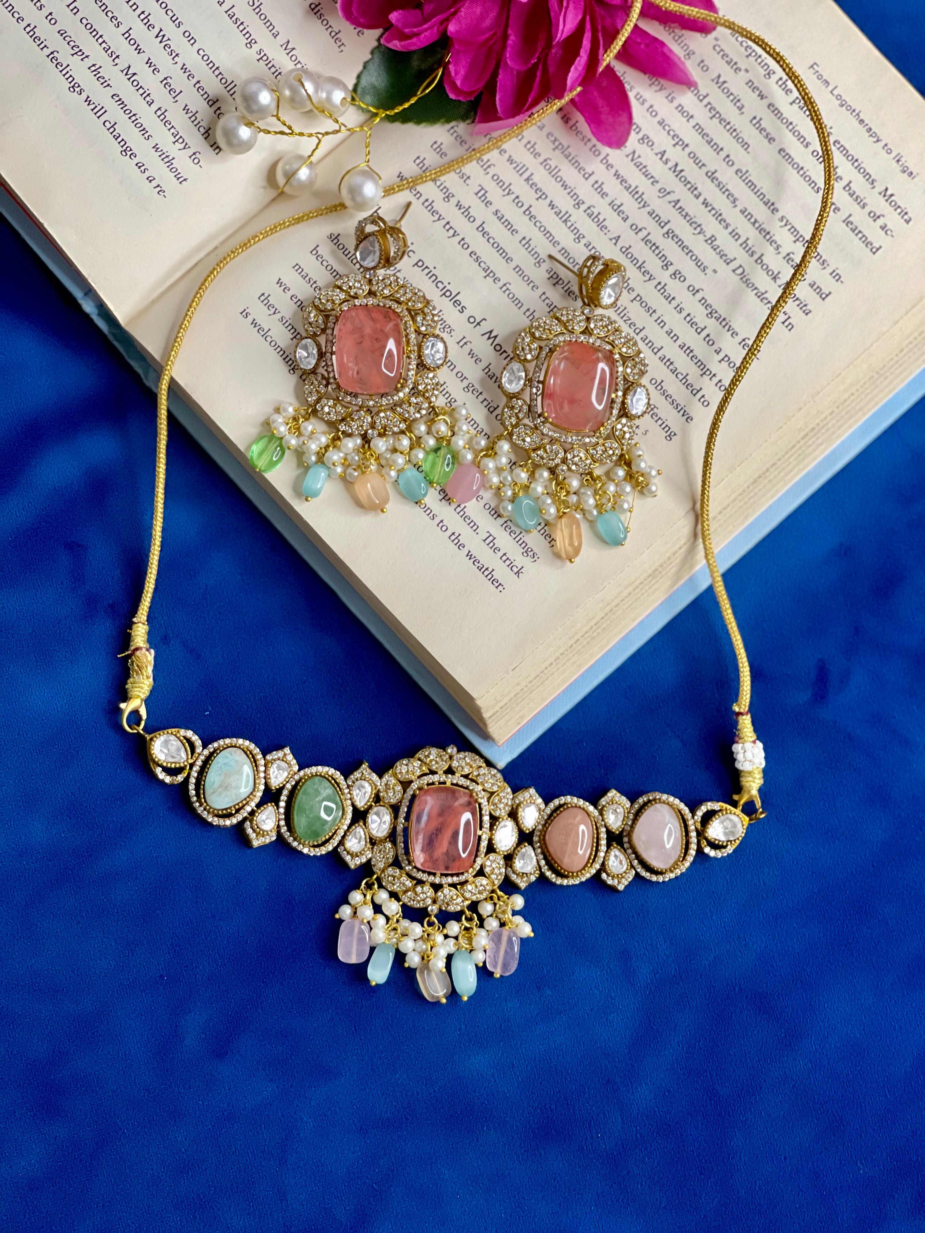 Pastel Kundan Choker Set