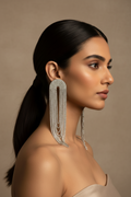 Crystal Draped Arch Earrings