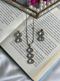 Polki Teardrop Pendant Set