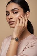 Rose Gold Evil Eye Mesh Bracelet
