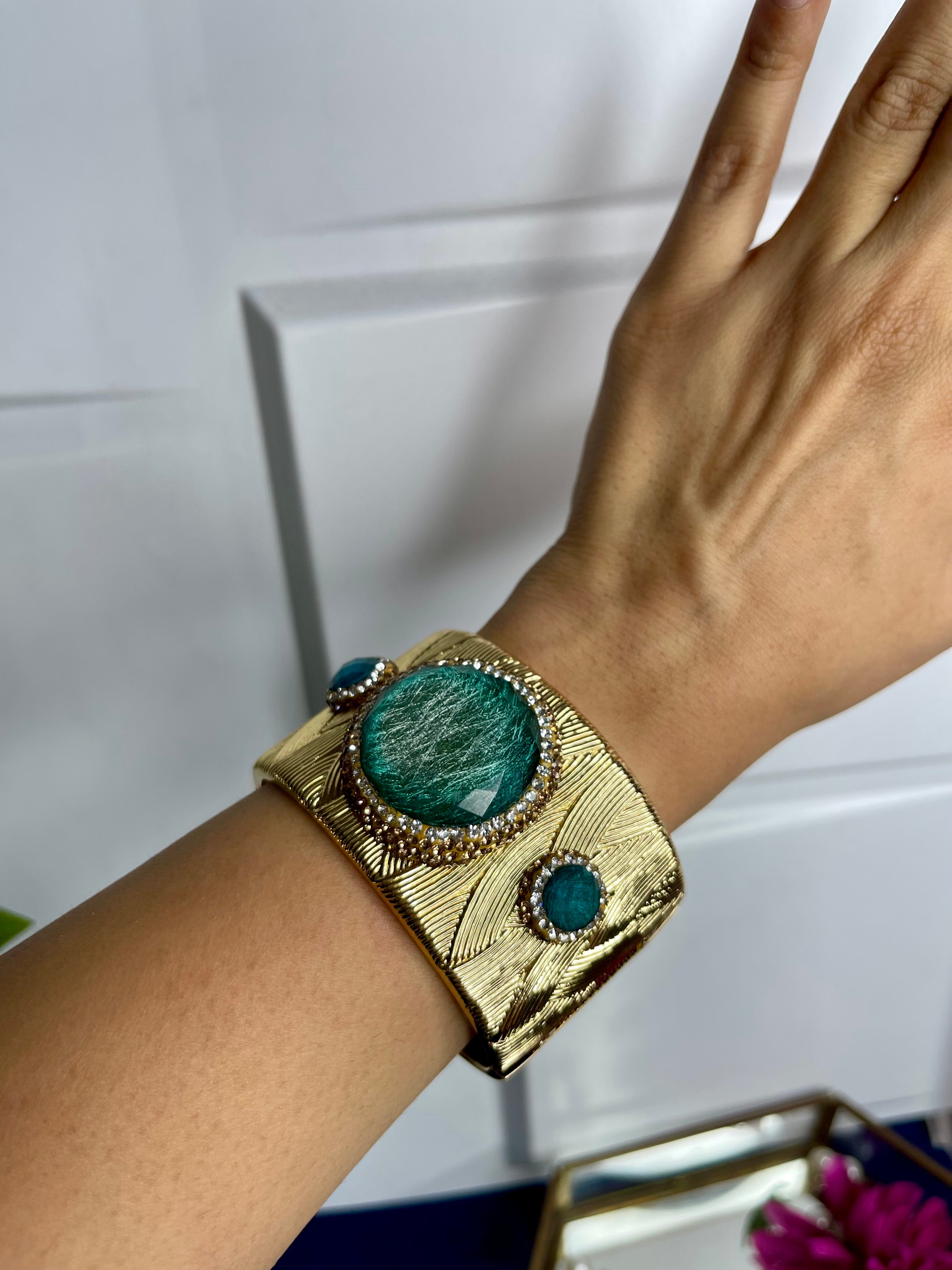 Emerald Luxe Statement Cuff