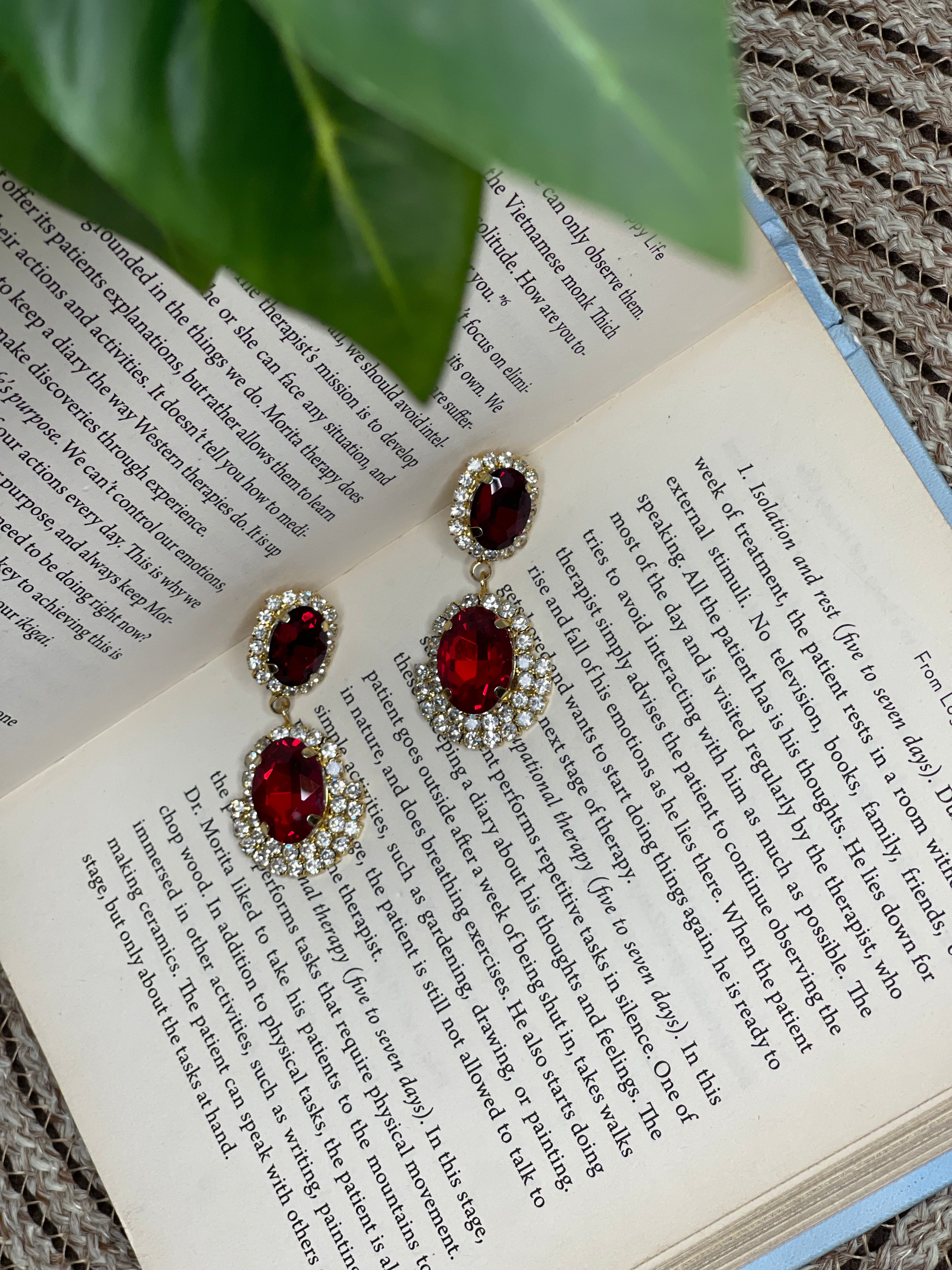 Ruby Aura Earrings
