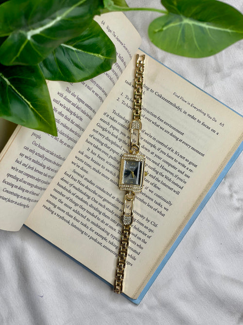 Black Luxe Pin Watch