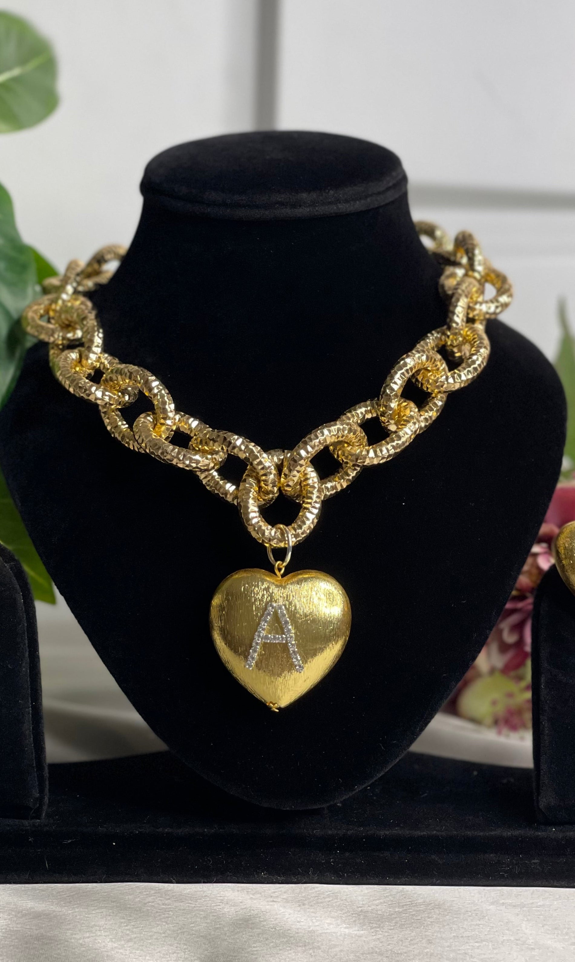 Golden Initial Personalised Heart NeckChain