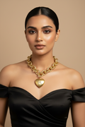Golden Initial Personalised Heart NeckChain