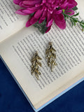 Golden Leaf Statement Earrings