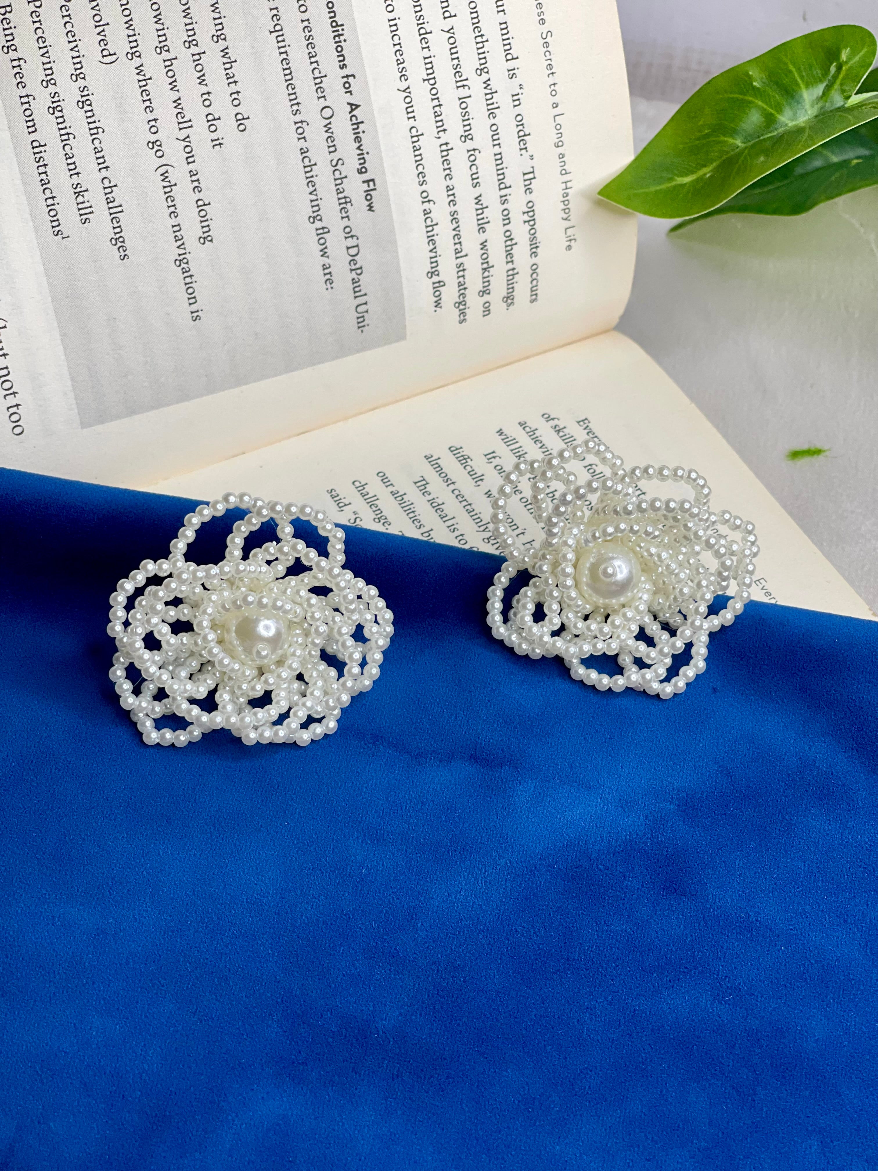 Pearl Flower Earrings