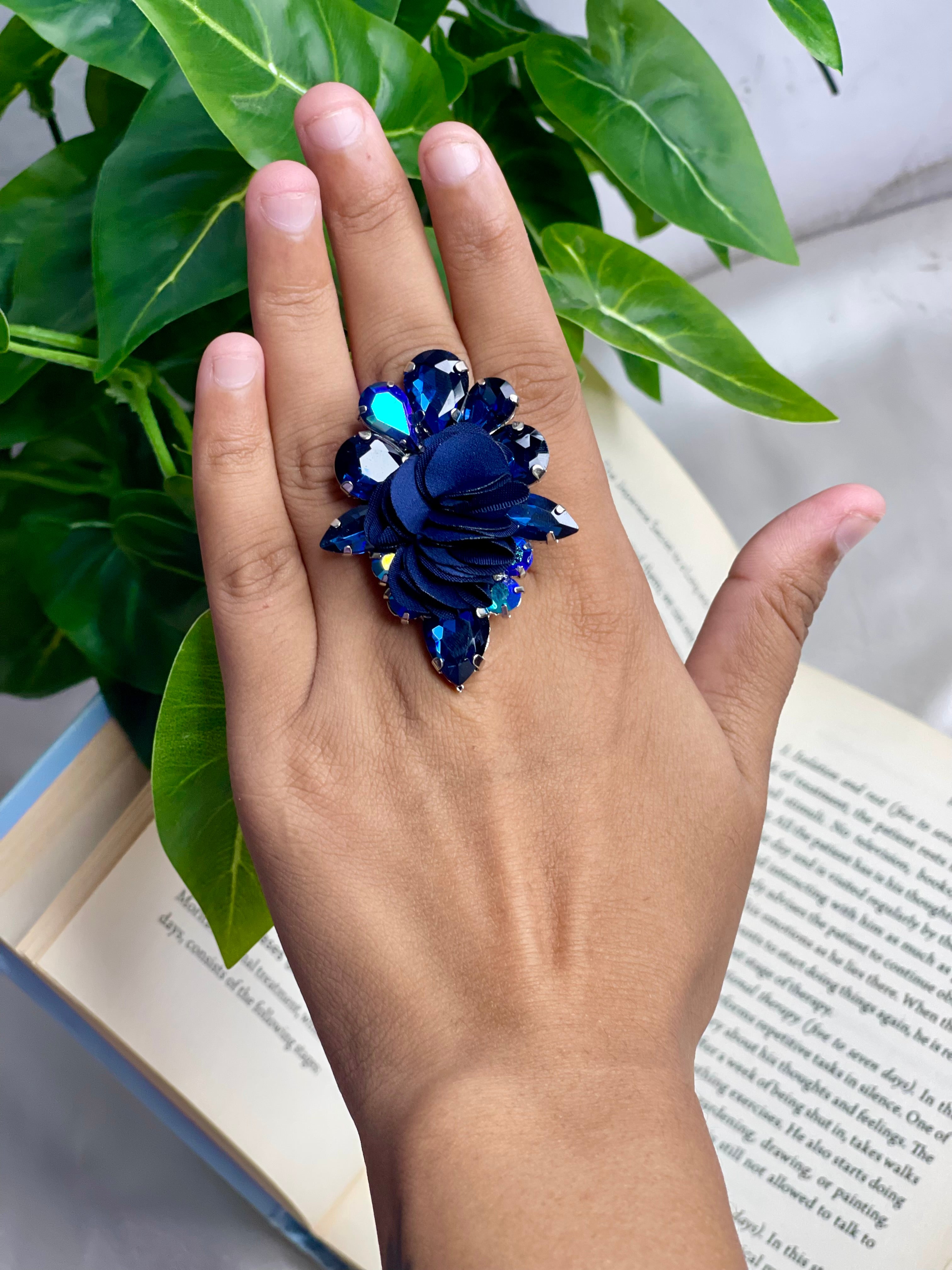 Blue Rose Ring