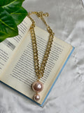 Pink Pearl Statement Necklace