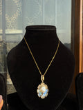 Pearl Leaf Pendant Necklace