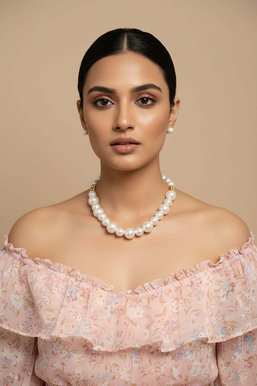 Ivory Bubble Pearl Necklace