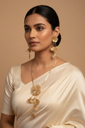Golden Bloom Statement Set With Earrings