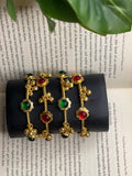 Multi Flower Ghungroo Bangles