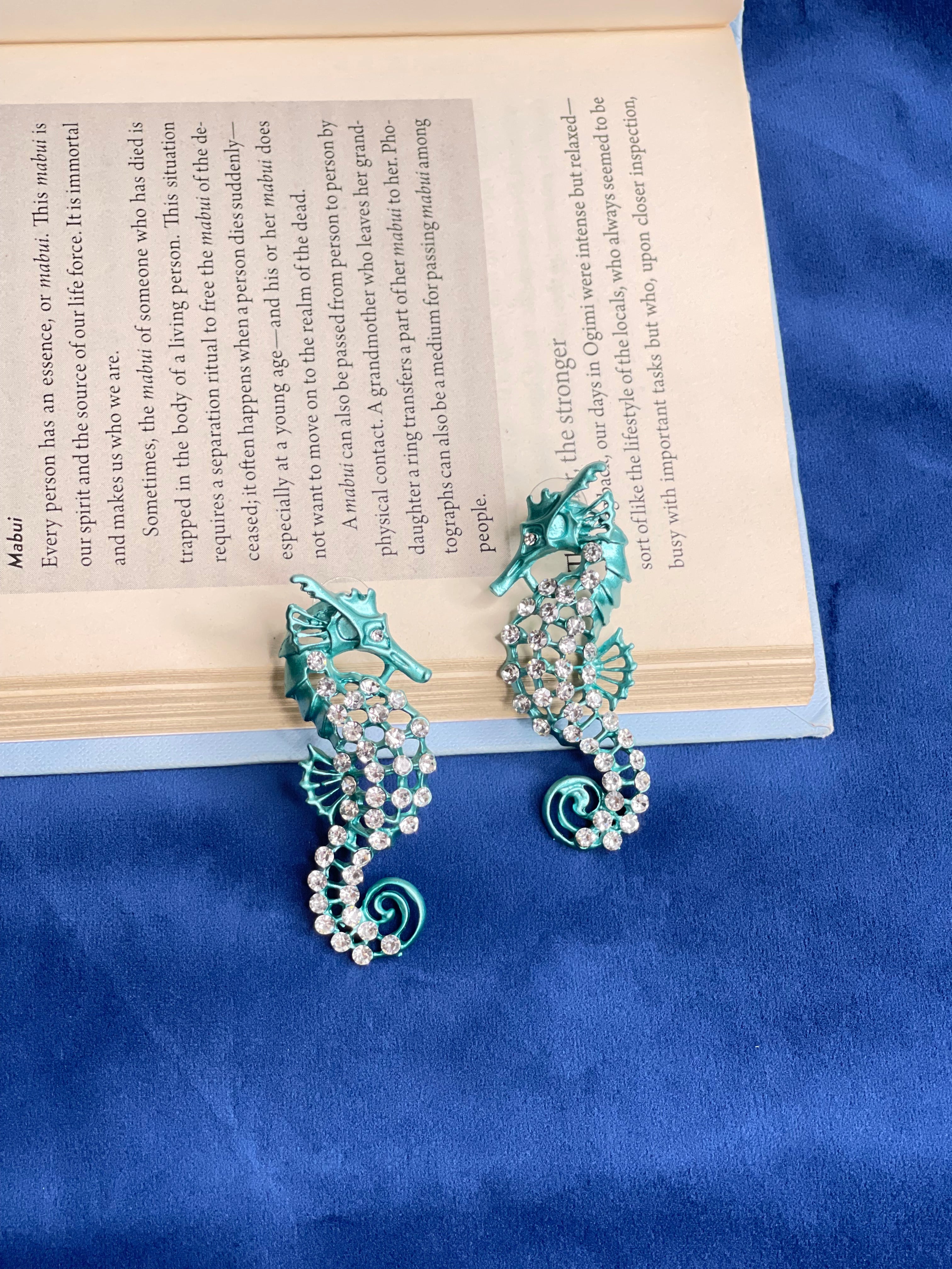 Turquoise Seahorse Earrings