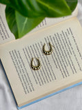 Molten Crescent Hoop Earrings