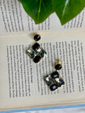 Black Square Earrings