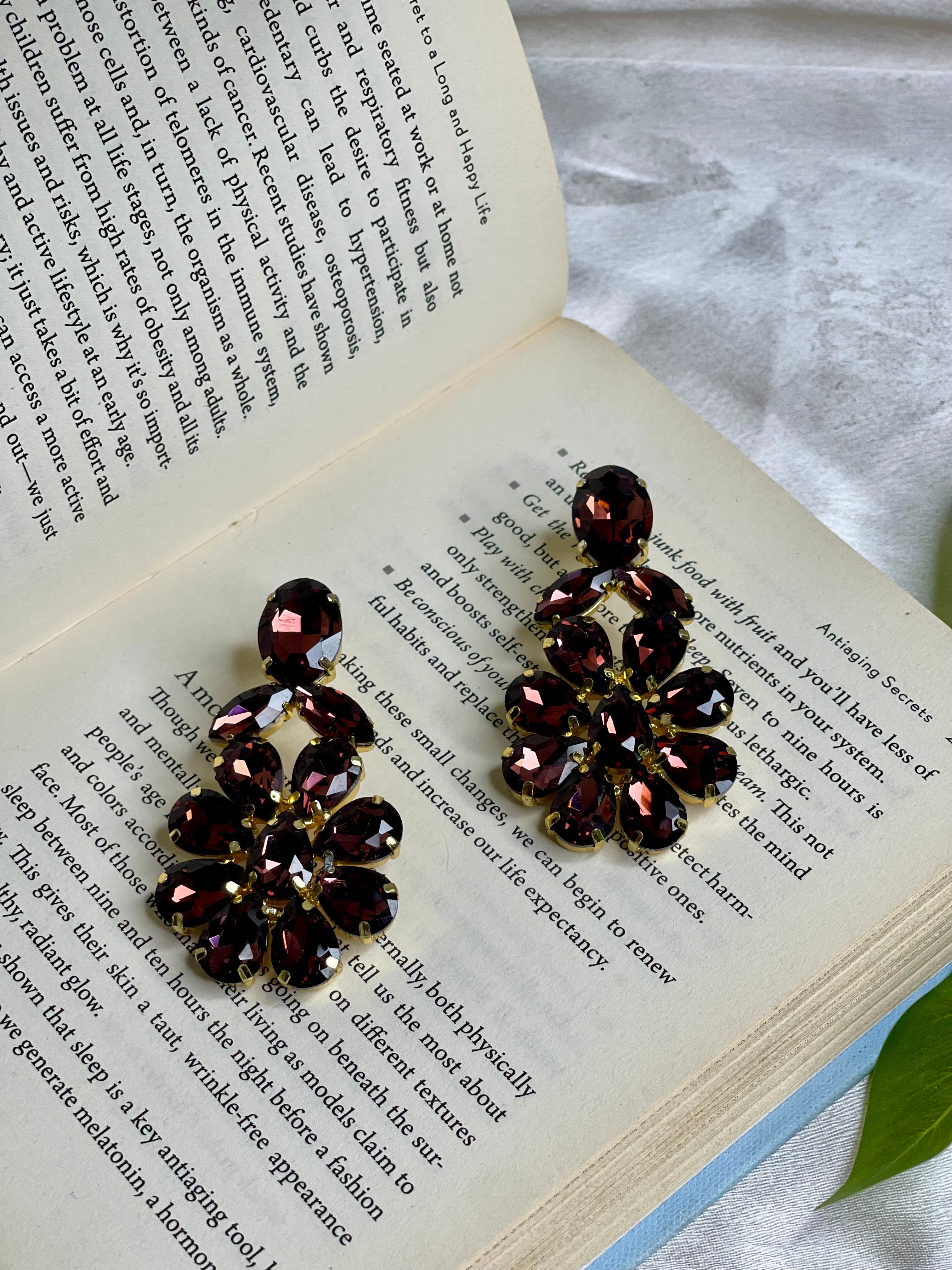 Brawn flower Earrings