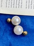 Luna Double Sided Pearl Studs