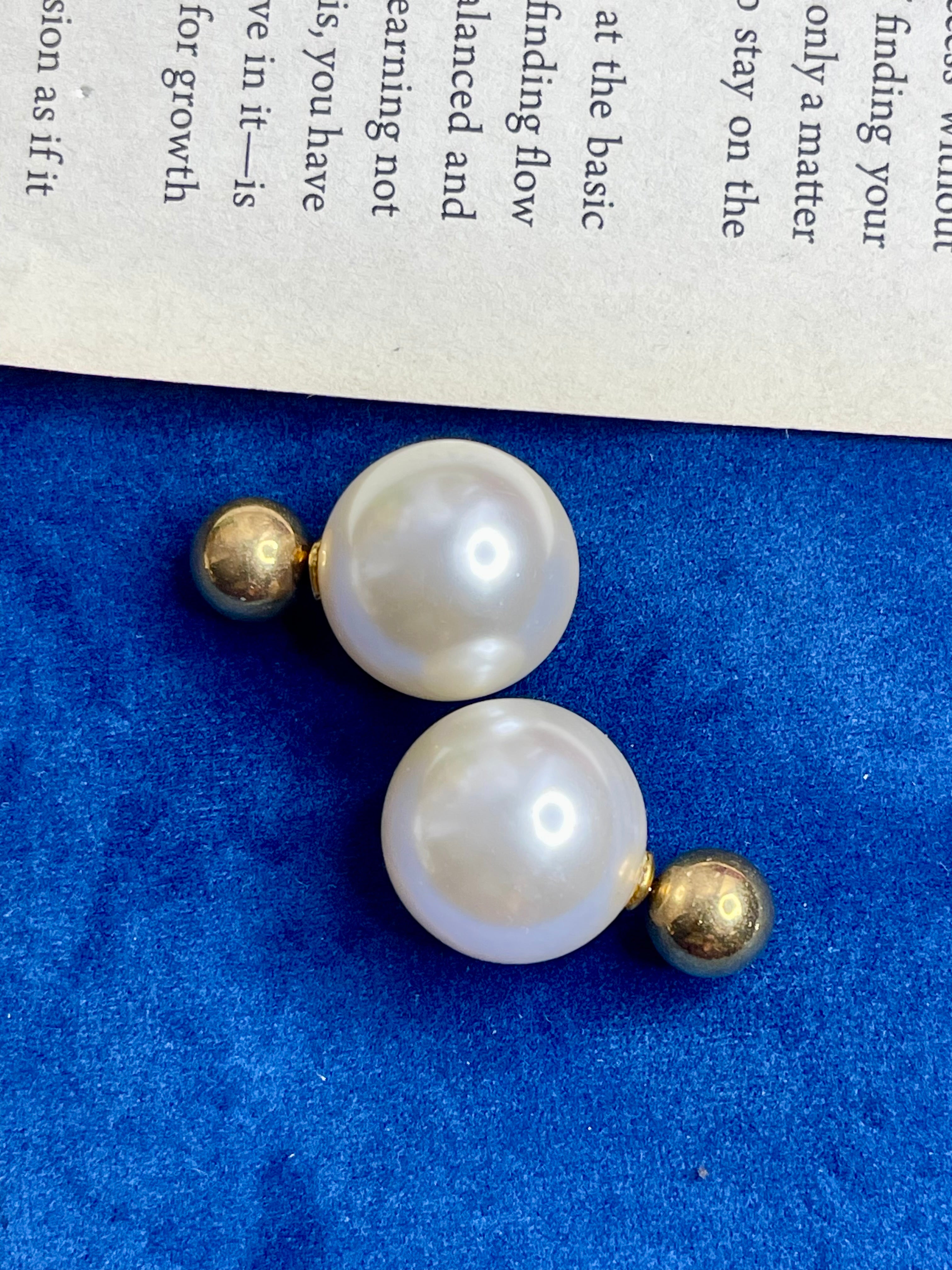 Luna Double Sided Pearl Studs