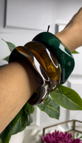 Mosaic Resin Bangle Stack