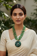 Green Stone Layered Necklace