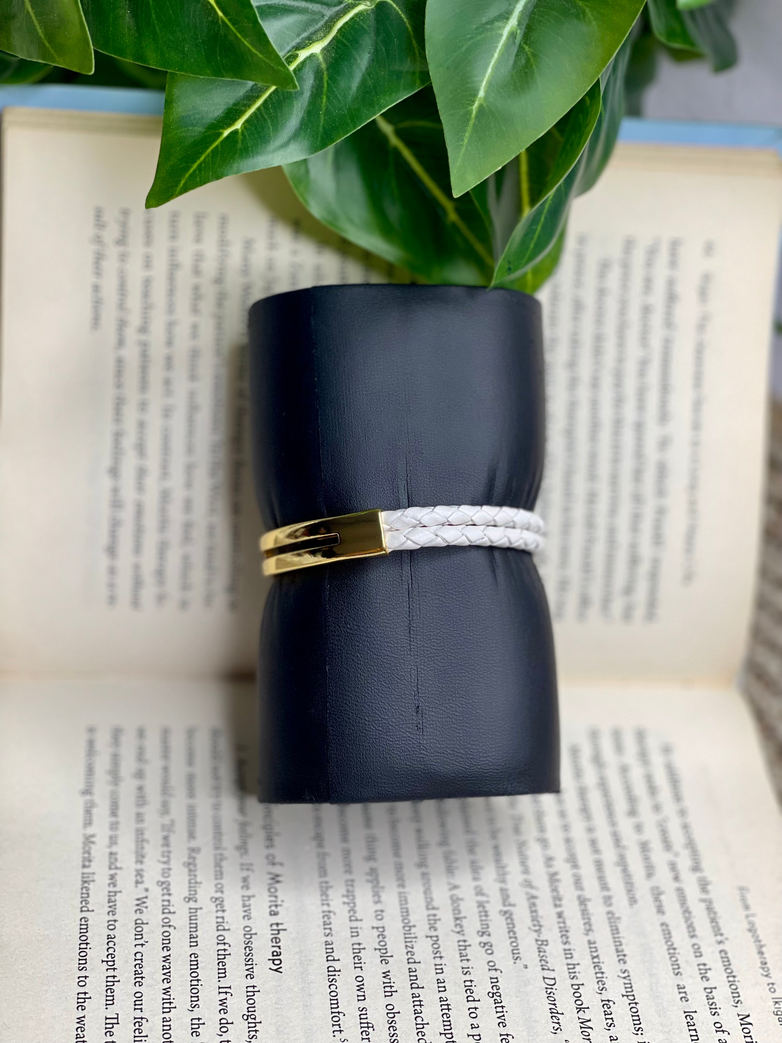White Multicolour Leather Bracelet