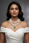Emerald Royale Pearl Layered Necklace