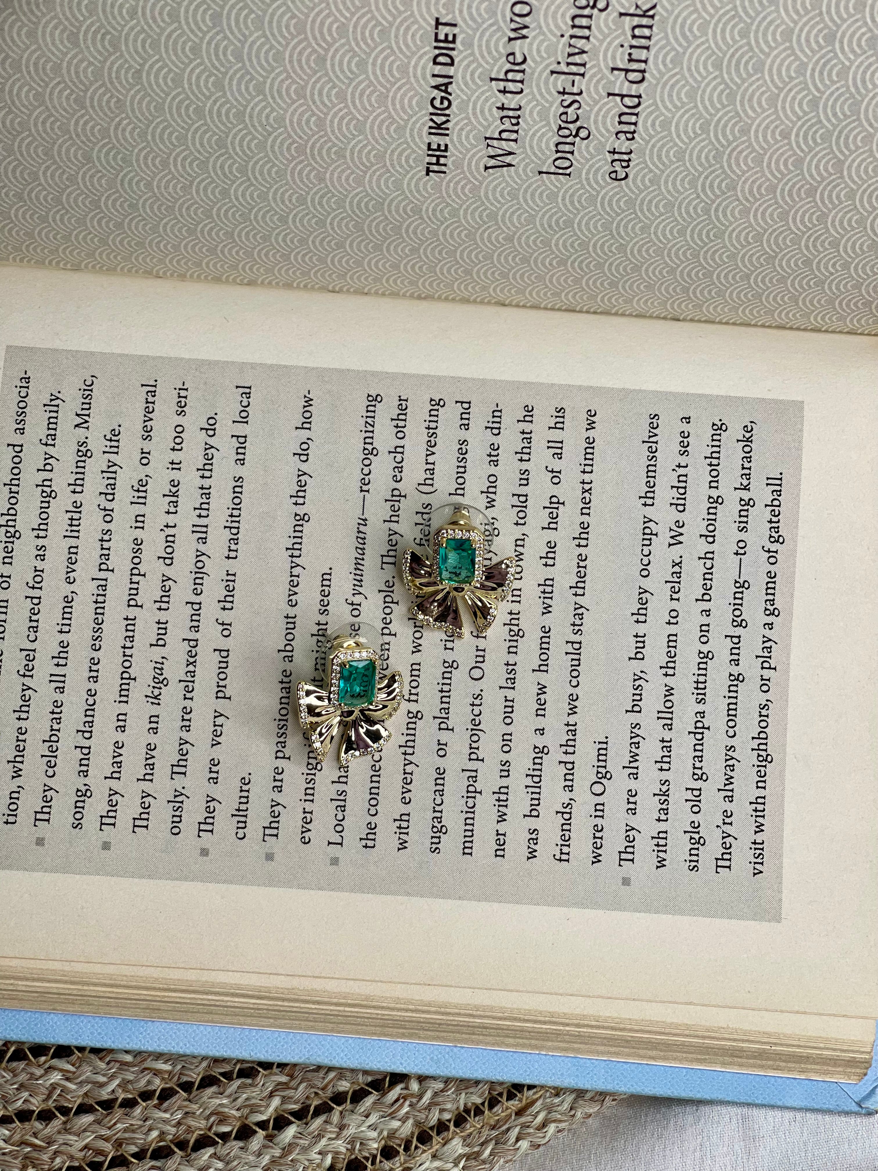 Bow Spark Stud Earrings